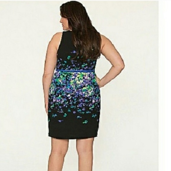 NWT Lane Bryant size 22 sleeveless belted dress - Picture 3 of 4