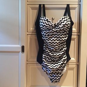 Black and white bathing suit