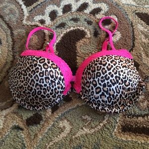 PINK cheetah print bra