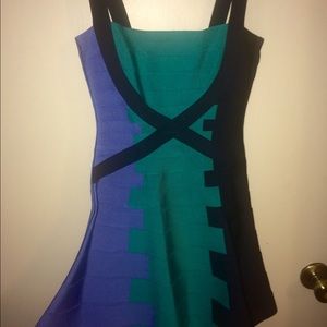 Color block Herve Leger Dress