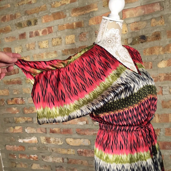 Laundry Moroccan Print Silky Dress with Slip - Picture 2 of 4