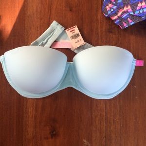 NWT VS pink strapless push up 34C