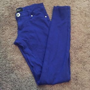 Royal blue jeggings by Guess