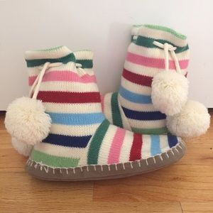 Comfy Stripped Slipper Boots