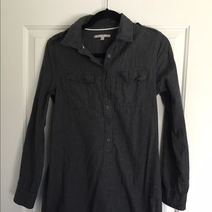Gray shirt dress