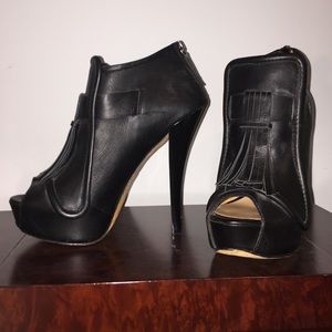 L.A.M.B. Peep toe Booties