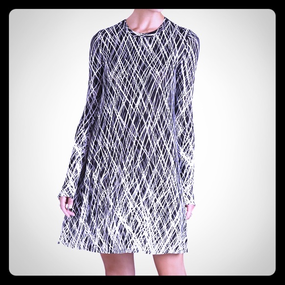 BCBG Maxazria Jeanna Dress in Black and White