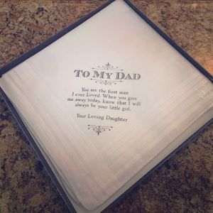 Handkerchief wedding gift for father of the bride
