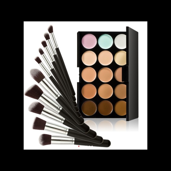 New contours palette/10ps brushes makeup set
