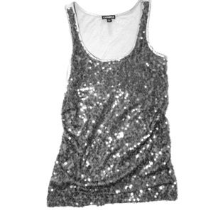 Express sequin top