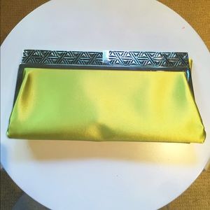 BCBG yellow clutch