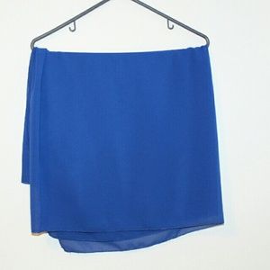 Blue chiffon scarf