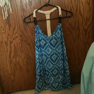 Vanity Blue & White Tank Top