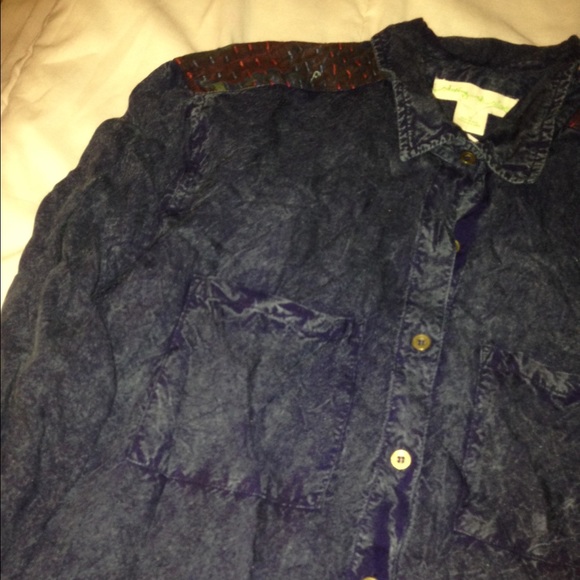 Staring At Stars embroidered chambray button down - Picture 2 of 4