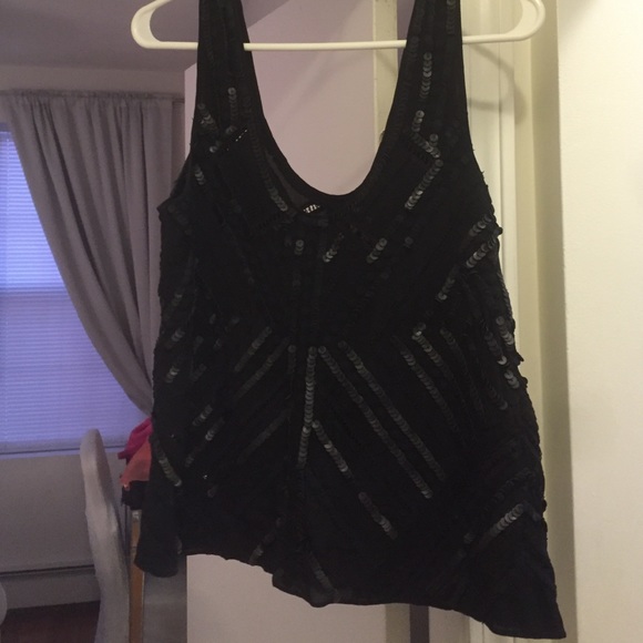 Parker-Leather Sequin Tank