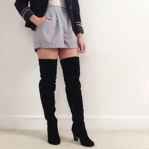 Thigh high black boots