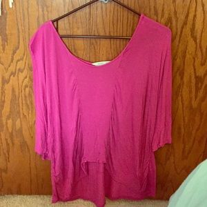 Dark Pink Loose Blouse