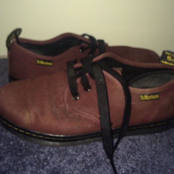 Maroon doc marten sneakers