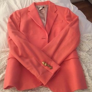 J. Crew Coral Schoolboy Blazer