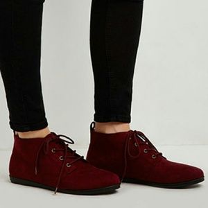 Forever 21 maroon booties