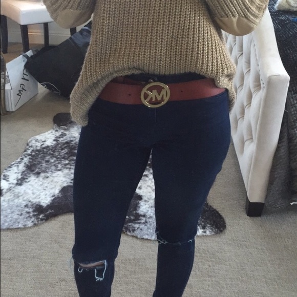 Brown leather Michael Kors belt - Picture 3 of 4