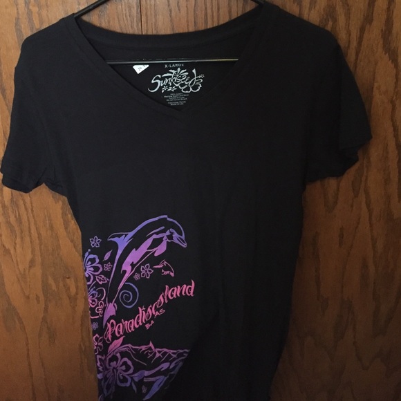 Pink and Black Tee Shirt from the Bahamas