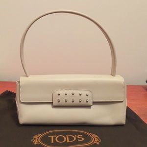 Tod's 1990's cream handbag