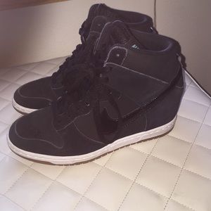 Black Suede Nike SkyHi Dunk Essential