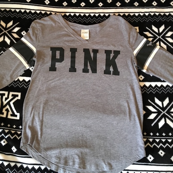 PINK long sleeve v-neck