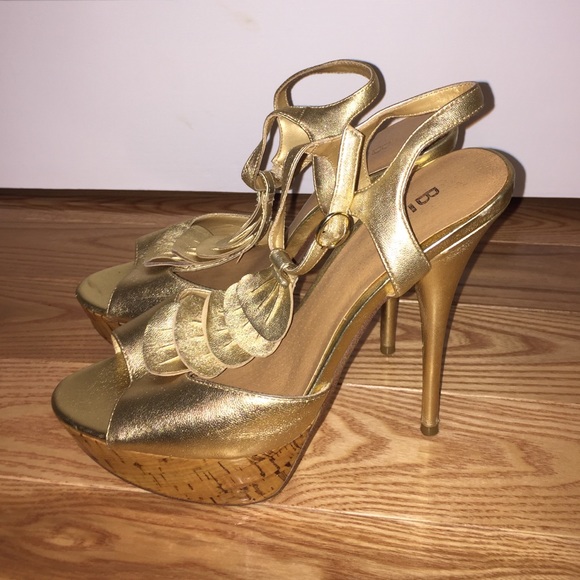 Gold glamorous Bakers Heels