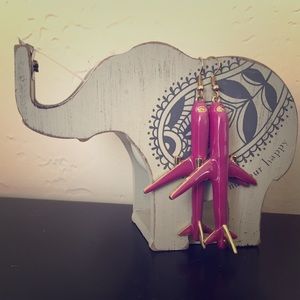 NWOT Pink Airplane Earrings & Bangle BUNDLE