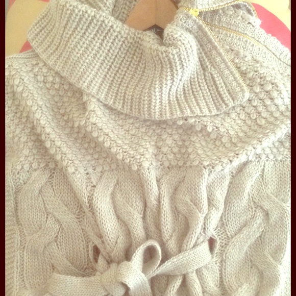 INC Boat Neck Poncho Sweater
