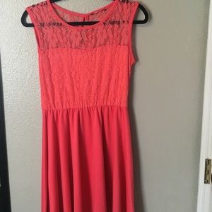 Dark coral dress