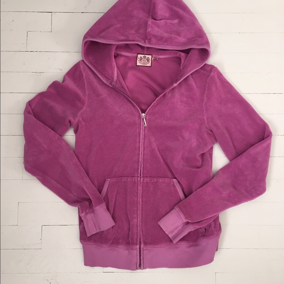 Juicy Couture Purple Terry Tracksuit Jacket- Large