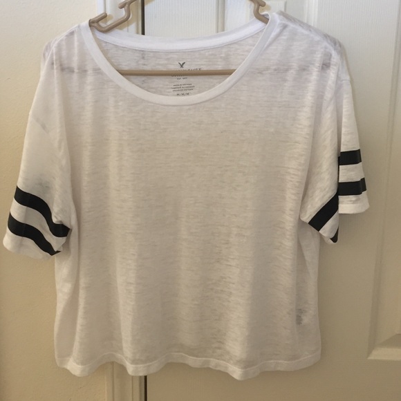 RESERVED Stripe slightly cropped top