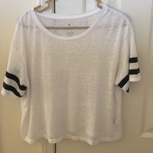 RESERVED Stripe slightly cropped top