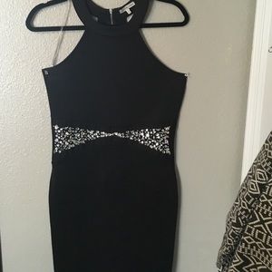 Black midi dress