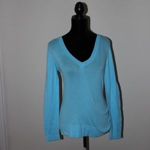 J. Crew blue v-neck sweater