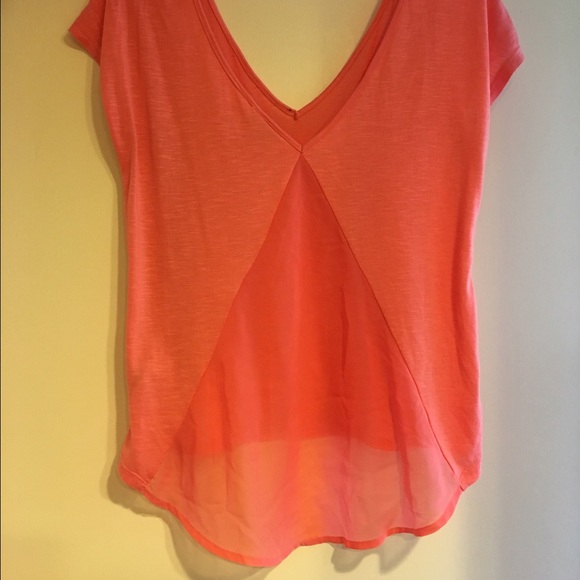 Peek-a-boo back Coral Shirt