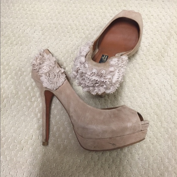 Zara suede heels