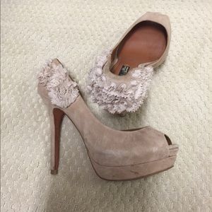 Zara suede heels