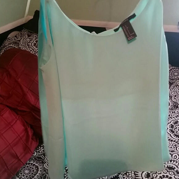 Aqua summer blouse