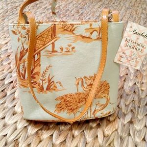 Kleinberg Sherrill Toile Leather & Canvas Tote