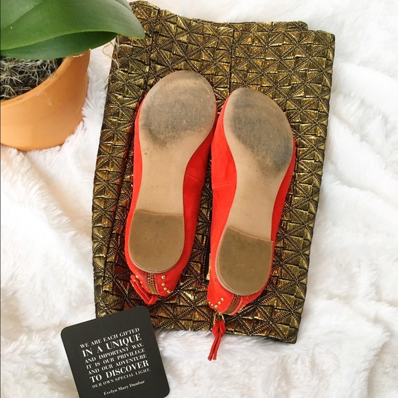 🎉SOLD 🎉 Steve Madden Red Leather Flats - Picture 4 of 4