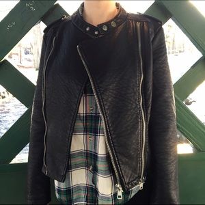 Brand new imitation leather jacket