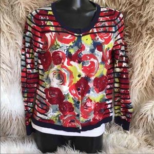 ANTHROPOLOGIE Light Colorful Cardigan