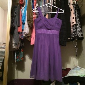 Purple flowy  dress for prom