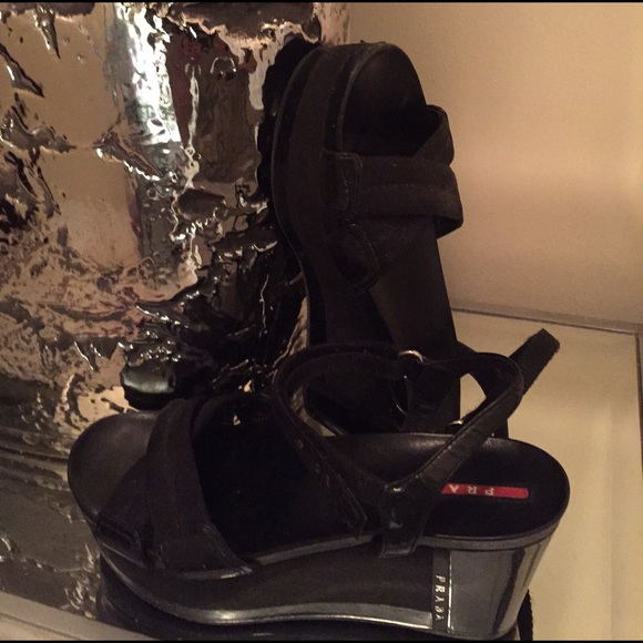 Prada sandal wedges
