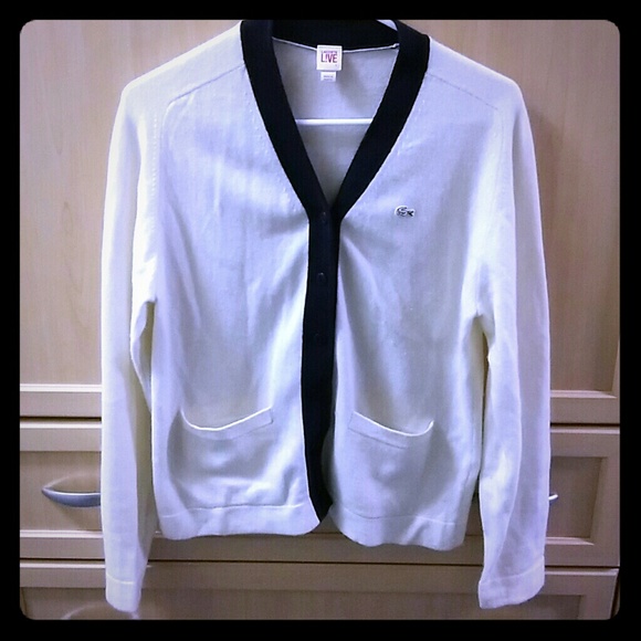 Reduced 🛍 Lacoste Live large wool cardigan