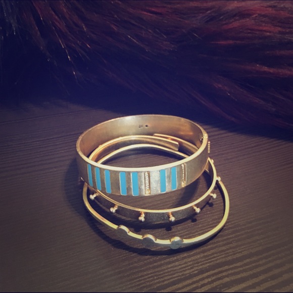 Madewell Jewelry - Set of three Madewell brass bangles